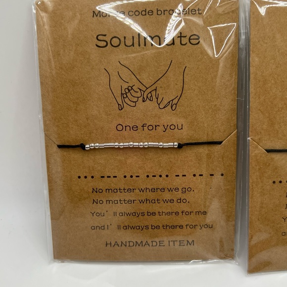 Morse Code Bracelet Pinky Promise Adjustable Friendship Bracelet - Picture 3 of 6